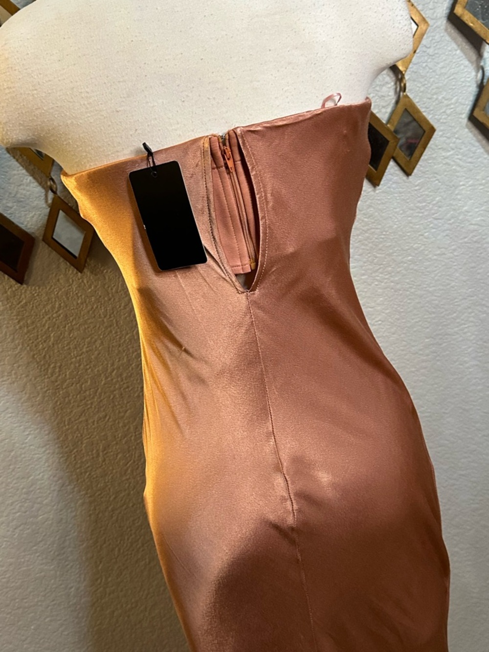 NWT Fate "Return To Elegance" satin maxi dress - Picture 5 of 9
